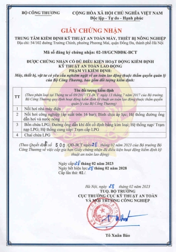 Chỉ định tổ chức kiểm định - Bộ Công Thương