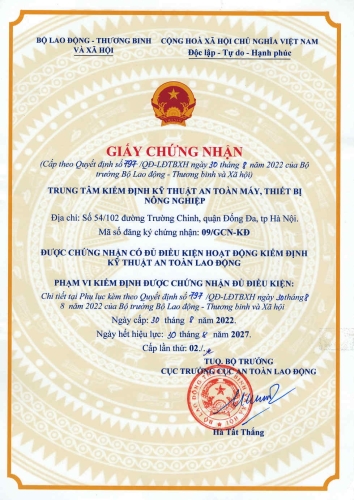 Chỉ định tổ chức kiểm định - Bộ LĐTBXH